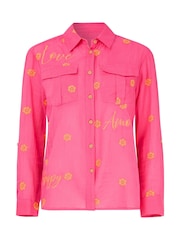 Joe Browns Pink Feel The Love Embroidered Shirt - Image 5 of 6