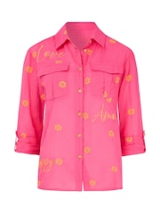 Joe Browns Pink Feel The Love Embroidered Shirt - Image 6 of 6