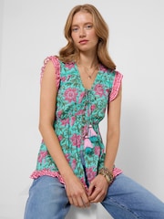 Joe Browns Blue Summer Days Printed Top - Image 1 of 5