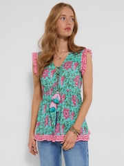 Joe Browns Blue Summer Days Printed Top - Image 4 of 5