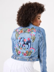 Joe Browns Blue Enchanting Embroidered Elephant Denim Jacket - Image 5 of 6