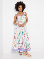 Joe Browns White Beautiful Border Maxi Dress - Image 3 of 5