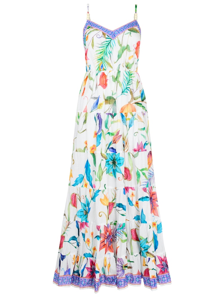 Joe Browns White Beautiful Border Maxi Dress - Image 5 of 5