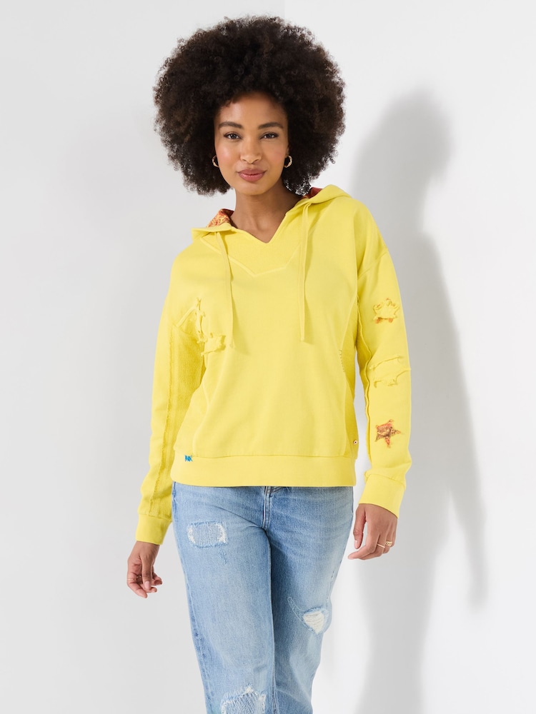 Joe Browns Yellow Fleur Hooded Sweatshirt - Image 2 of 5