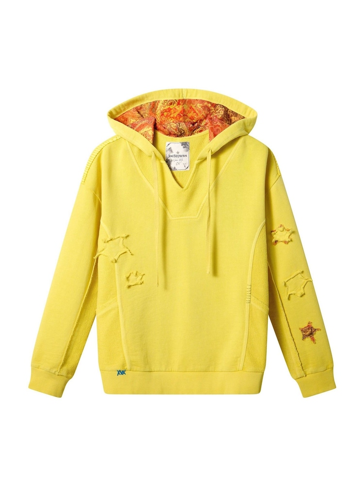 Joe Browns Yellow Fleur Hooded Sweatshirt - Image 5 of 5