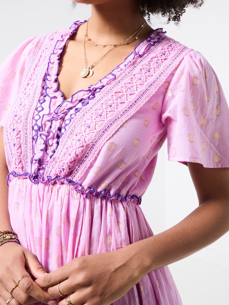 Joe Browns Purple Boho Dreams Midi Dress - Image 2 of 5