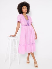 Joe Browns Purple Boho Dreams Midi Dress - Image 3 of 5