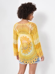 Joe Browns Yellow Summer Sunshine Crochet Jumper - Image 4 of 6