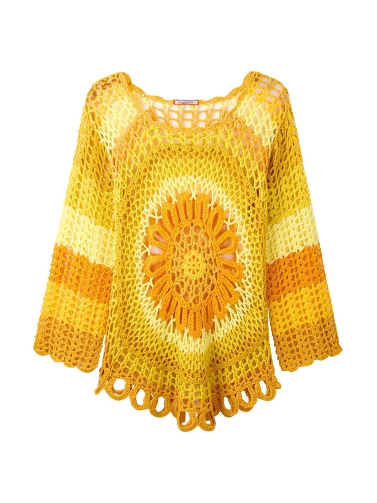 Joe Browns Yellow Summer Sunshine Crochet Jumper - Image 6 of 6