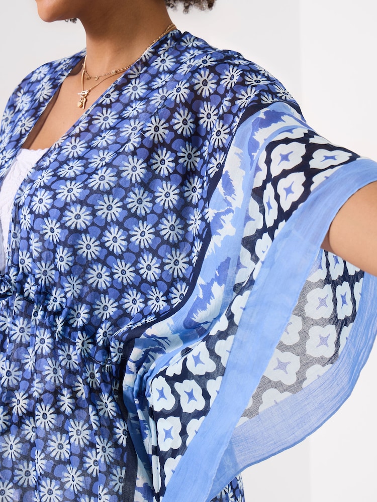 Joe Browns Blue Beautiful Patterned Cover-Up - Image 2 of 5