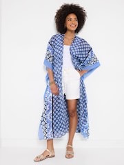 Joe Browns Blue Beautiful Patterned Cover-Up - Image 3 of 5