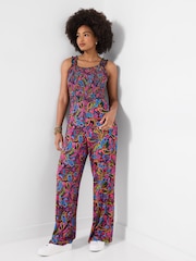 Joe Browns Black Carnival Printed Jersey Jumpsuit - Image 1 of 6