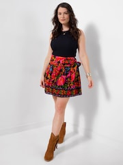 Joe Browns Black Summer Nights Tie Waist Mini Skirt - Image 5 of 6