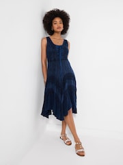 Joe Browns Blue Evie Jacquard And Embroidered Dress - Image 4 of 6