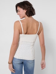 Joe Browns Cream Summer Dreaming Textured Tie Front Vest - Image 4 of 5