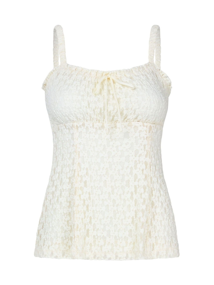 Joe Browns Cream Summer Dreaming Textured Tie Front Vest - Image 5 of 5