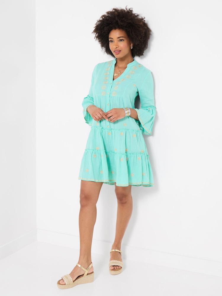 Joe Browns Blue Esme Embroidered Tunic Dress - Image 1 of 5