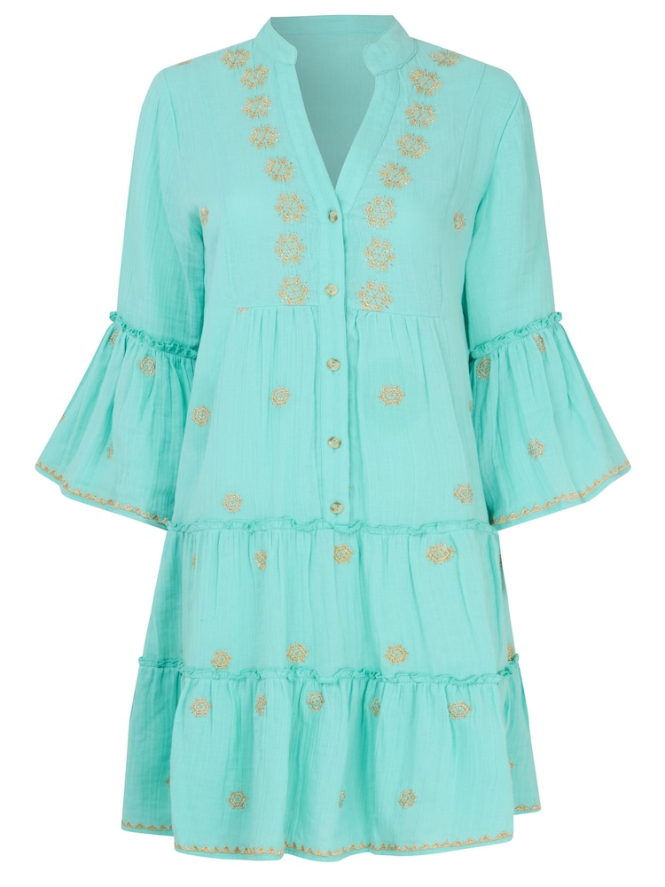 Joe Browns Blue Esme Embroidered Tunic Dress - Image 5 of 5