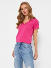 Joe Browns Florence Broderie Insert T-Shirt - Image 3 of 5