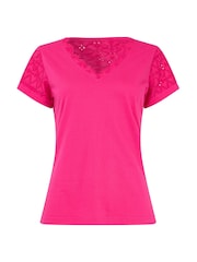 Joe Browns Florence Broderie Insert T-Shirt - Image 5 of 5