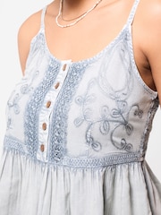 Joe Browns Grey Polly Embroidered Washed Cami - Image 4 of 5