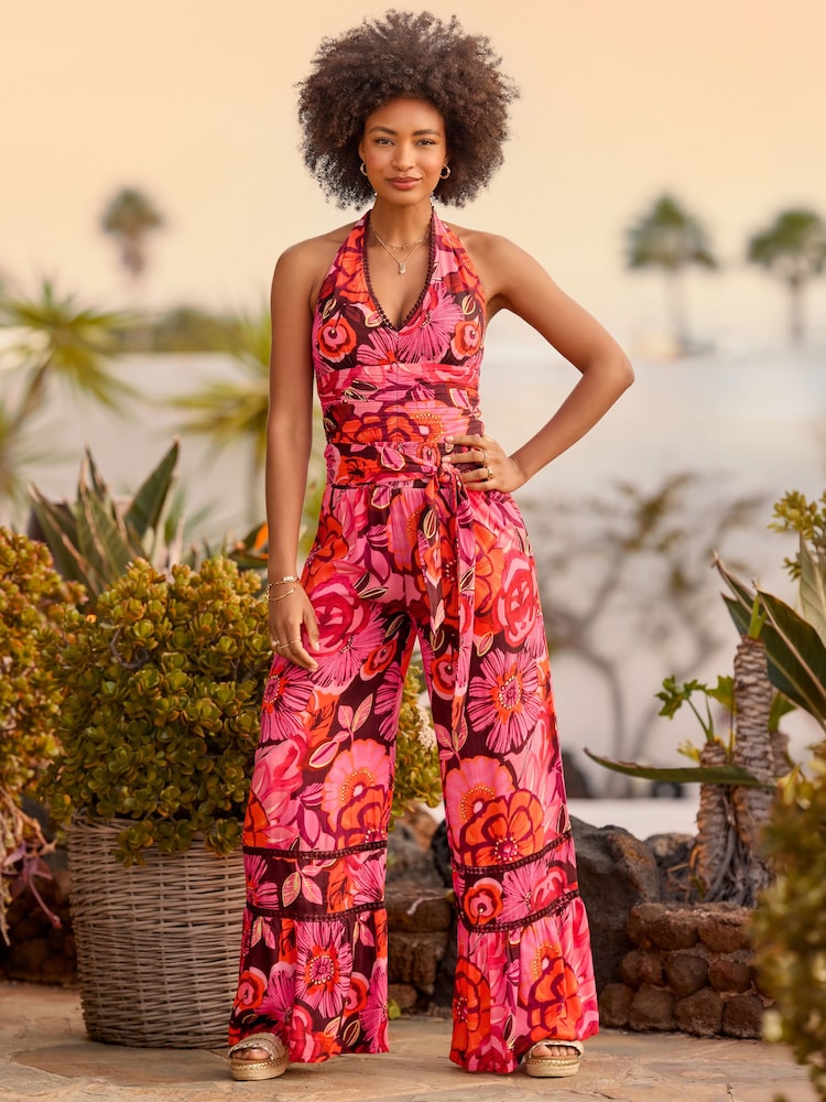Joe Browns Fabulous Floral Wide Leg Trousers - Imagen 1 de 6