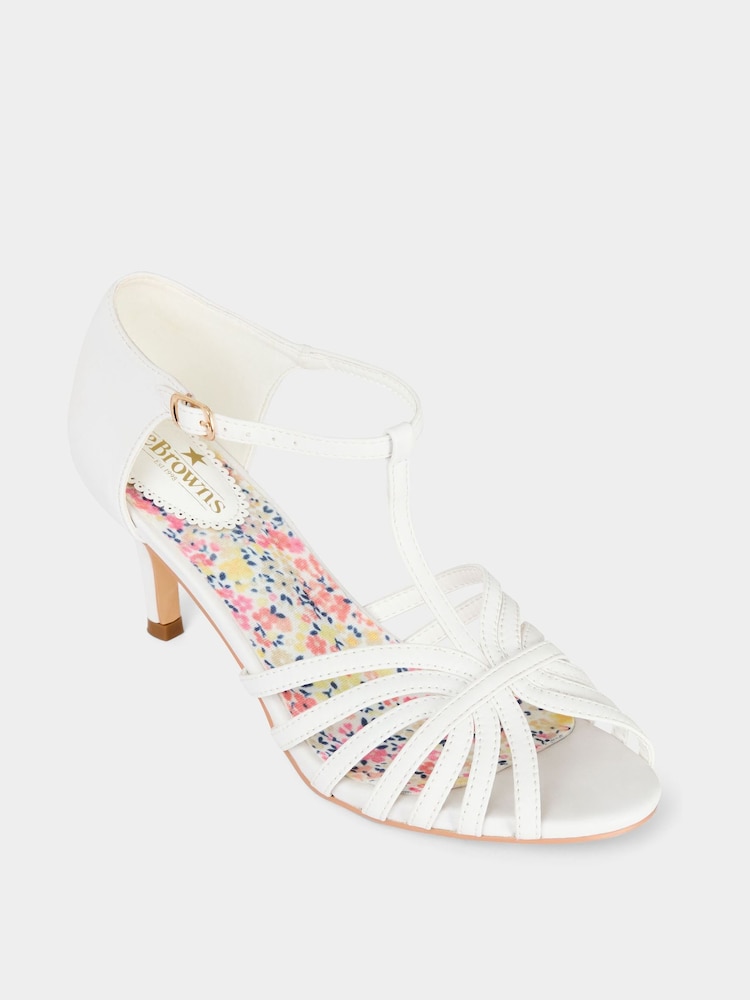 Joe Browns White Perfect Day Vintage Style Shoes - Image 2 of 4