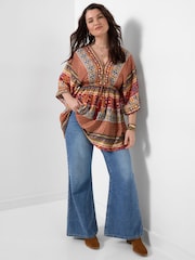 Joe Browns Orange Boho Beach Tunic - Image 1 of 6