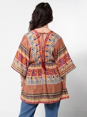 Joe Browns Orange Boho Beach Tunic - Image 4 of 6