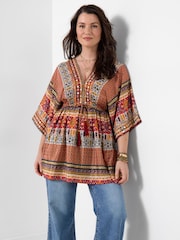 Joe Browns Orange Boho Beach Tunic - Image 5 of 6
