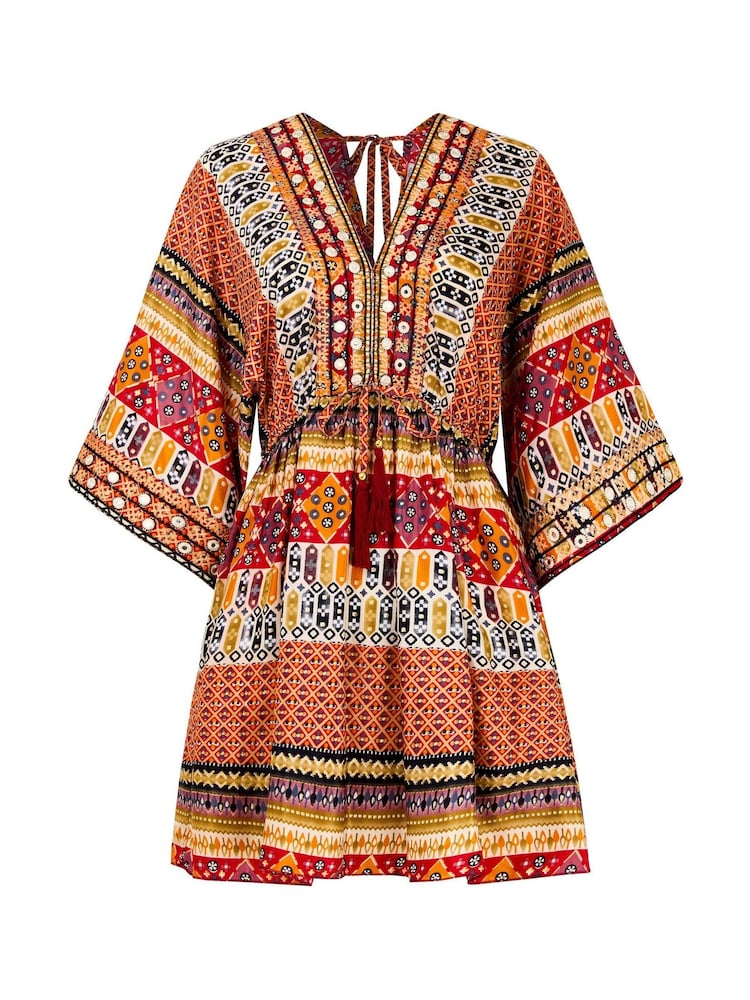 Joe Browns Orange Boho Beach Tunic - Image 6 of 6