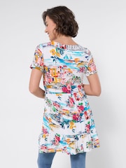 Joe Browns White Sunny Scenic Jersey Longline Top - Image 4 of 5