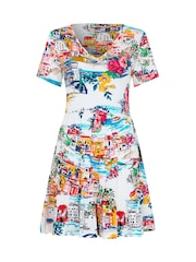 Joe Browns White Sunny Scenic Jersey Longline Top - Image 5 of 5