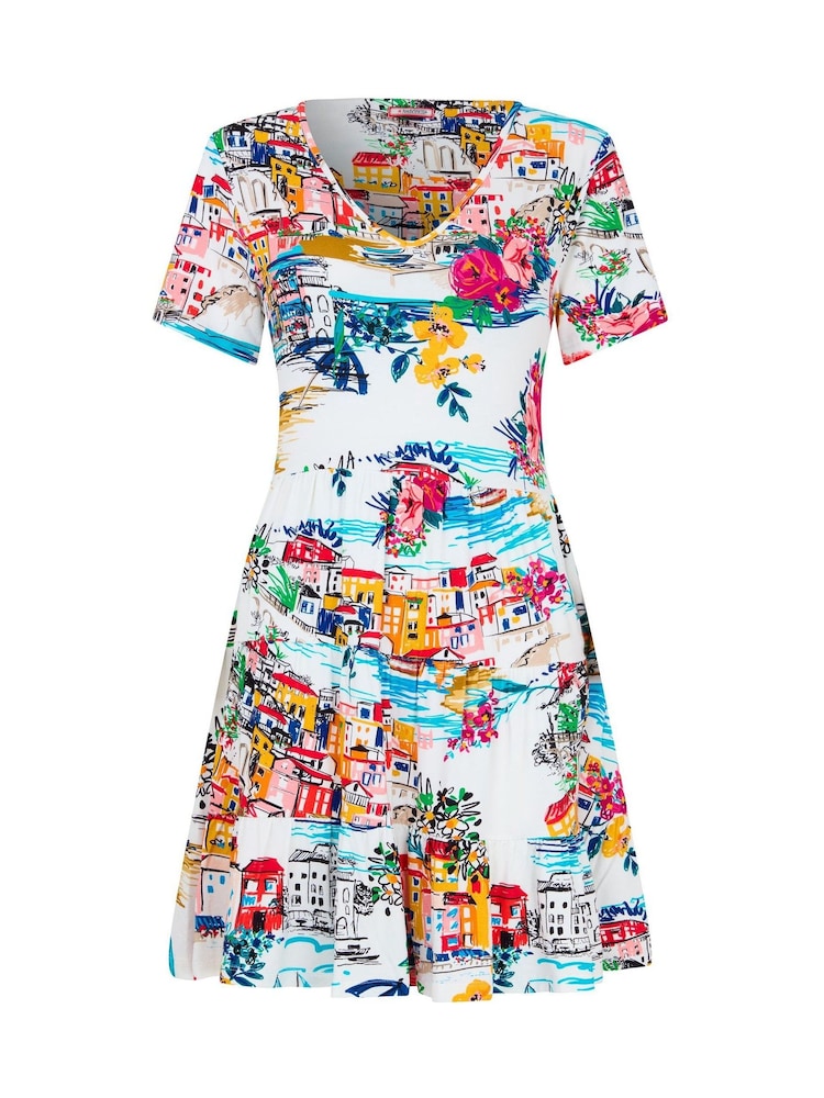 Joe Browns White Sunny Scenic Jersey Longline Top - Image 5 of 5