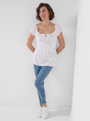 Joe Browns White Prettiest Ditsy Top - Image 3 of 5