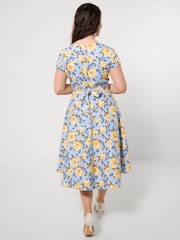 Joe Browns Blue Botanical Bees Dress - Image 4 of 6