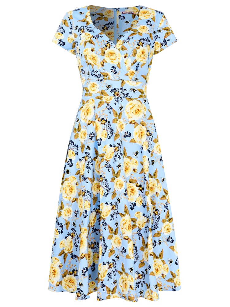 Joe Browns Blue Botanical Bees Dress - Image 6 of 6