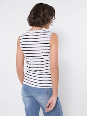 Joe Browns White Florence Button Front Jersey Top - Image 4 of 5