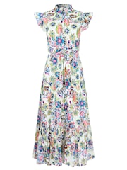 Joe Browns White Beautiful Printed Broderie Dress - Image 5 of 5