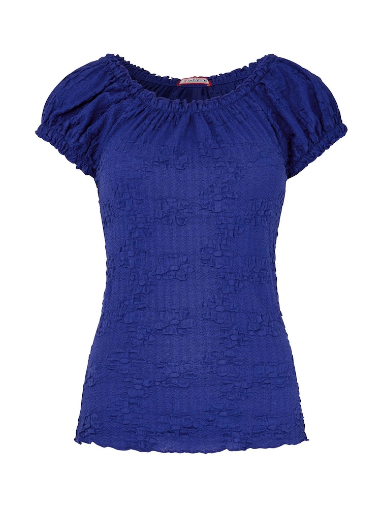 Joe Browns Blue Freya Textured Boho Top - Image 5 of 5 Joe Browns Blue Freya Textured Boho Top - Image 5 of 5