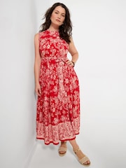 Joe Browns Red Rosetta Floral Maxi Dress - Image 1 of 5