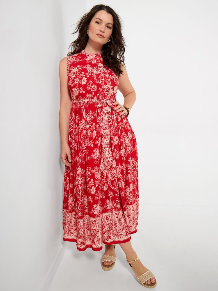 Joe Browns Red Rosetta Floral Maxi Dress - Image 1 of 5