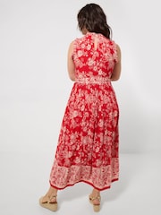 Joe Browns Red Rosetta Floral Maxi Dress - Image 4 of 5
