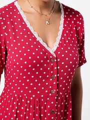 Joe Browns Red Summer Sunshine Spotty Tunic - Image 3 of 6