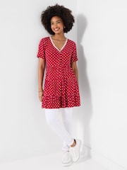 Joe Browns Red Summer Sunshine Spotty Tunic - Image 5 of 6