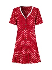 Joe Browns Red Summer Sunshine Spotty Tunic - Image 6 of 6