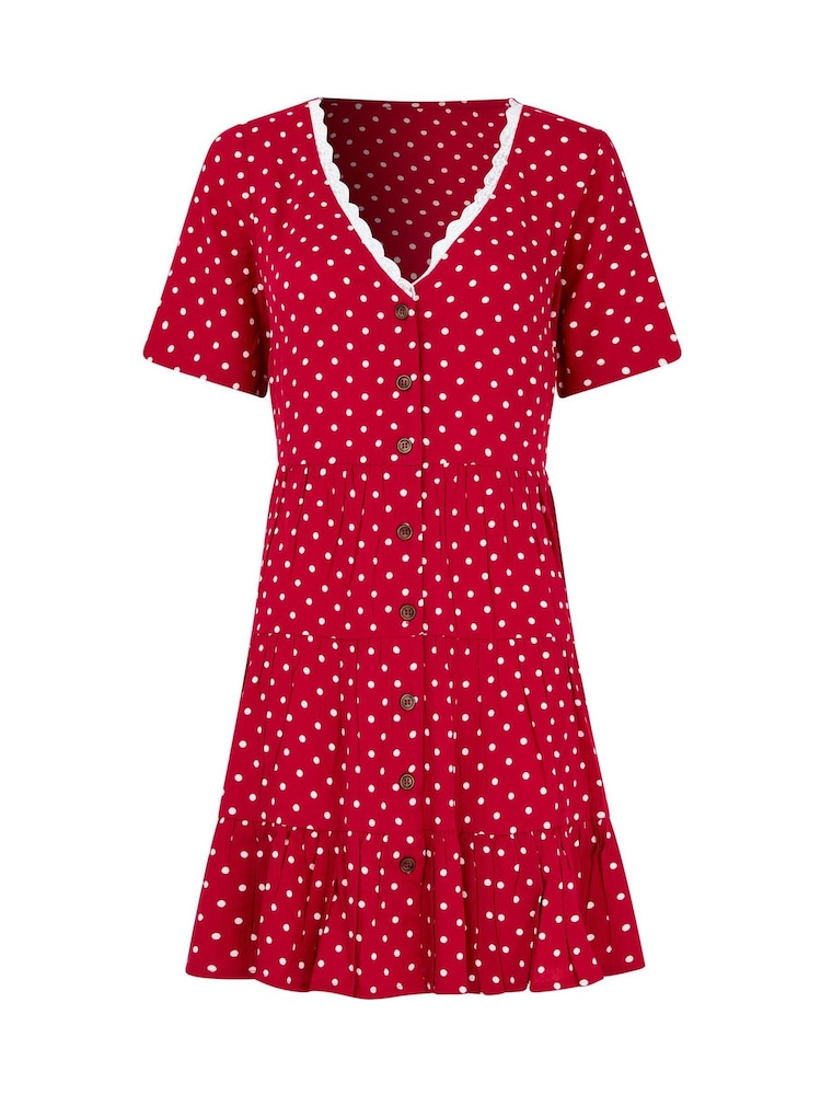 Joe Browns Red Summer Sunshine Spotty Tunic - Image 6 of 6