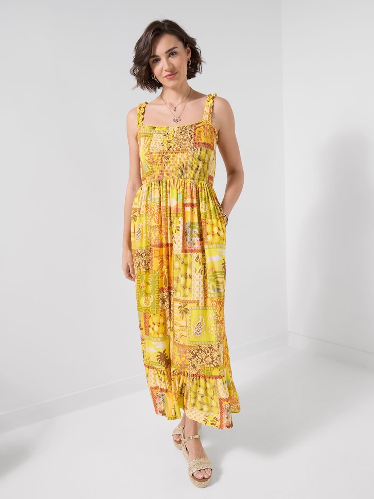 Joe Browns Yellow Sunshine Days Jersey Maxi Dress - Image 1 of 5