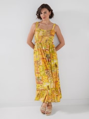 Joe Browns Yellow Sunshine Days Jersey Maxi Dress - Image 3 of 5