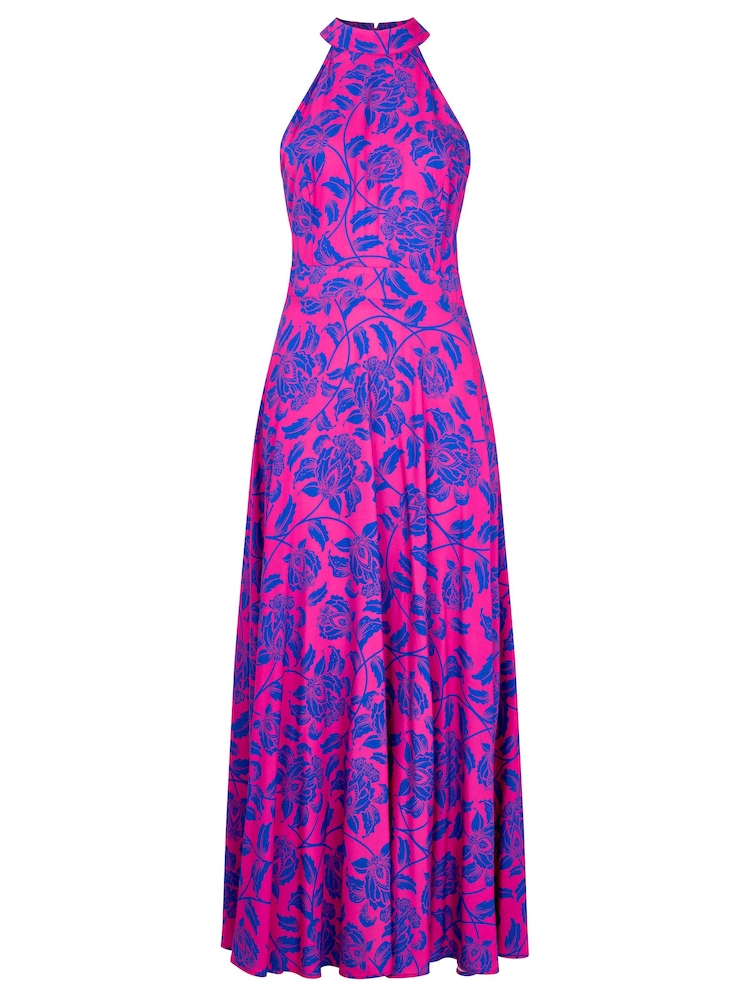 Joe Browns Pink Remarkable Printed Halter Neck Dress - Image 6 of 6